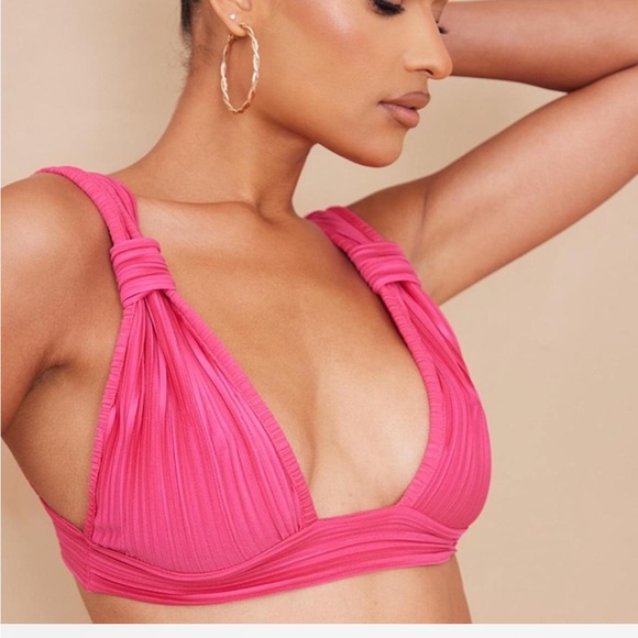 Hot Pink Knot Bralet - Picture 2 of 4